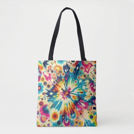 Tie Dye Pop Art Tote Bag (Voorkant)