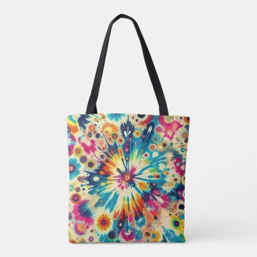 Tie Dye Pop Art Tote Bag (Achterkant)