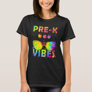 Tie Dye Prek Vibes 1e dag terug naar school. T-shirt