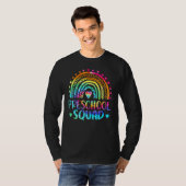 Tie Dye Preschool Squad Teacher  Rainbow Back To S T-shirt (Voorkant volledig)