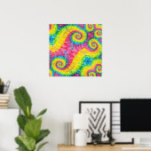 Tie dye print design poster (Thuiskantoor)