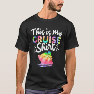 Tie Dye Print Family Cruise Dit is mijn kruising T-shirt