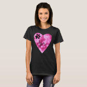 Tie Dye Print Pet Love Heartbeat Pulse T-shirt (Voorkant volledig)