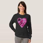 Tie Dye Print  Pet Love Heartbeat Pulse T-shirt (Voorkant volledig)