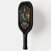 Tie Dye Psychedelic Day of the Dead Sugar Skull Pickleball Paddle (Links)