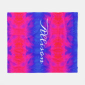 Tie Dye Psychedelic Persoonlijke vlootsbank Fleece Deken (Voorkant (Horizontaal))