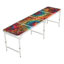 Tie Dye Psychedelic Pong Table Beer Pong Tafel