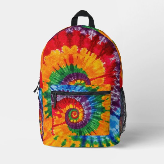 Tie Dye Psychedelisch Patroon Bedrukte Rugzak (Voorkant)
