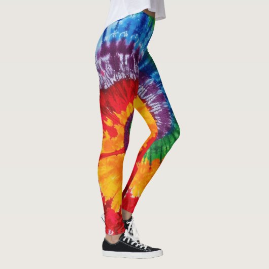 Tie Dye Psychedelisch Patroon Leggings (Rechts)