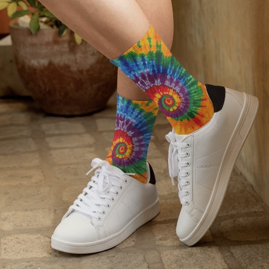 Tie Dye Psychedelisch Patroon Sokken