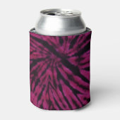 Tie-Dye Purple Pink Black Hippie Retro Pattern  Blikjeskoeler (Blikje Voorkant)