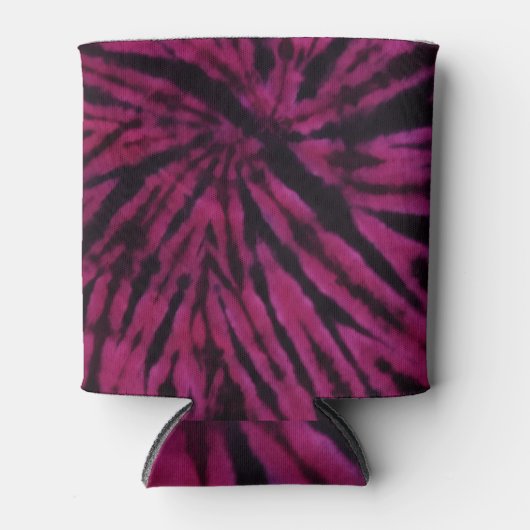 Tie-Dye Purple Pink Black Hippie Retro Pattern Blikjeskoeler (Voorkant)
