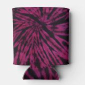 Tie-Dye Purple Pink Black Hippie Retro Pattern  Blikjeskoeler (Achterkant)
