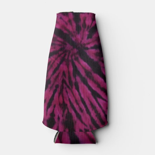 Tie-Dye Purple Pink Black Hippie Retro Pattern  Flesjeskoeler (Voorkant)