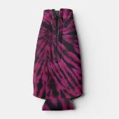 Tie-Dye Purple Pink Black Hippie Retro Pattern  Flesjeskoeler (Achterkant)