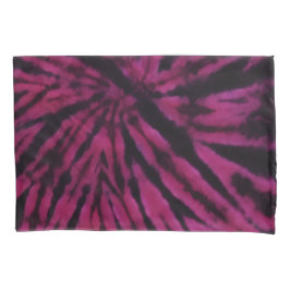 Tie-Dye Purple Pink Black Hippie Retro Pattern  Kussensloop