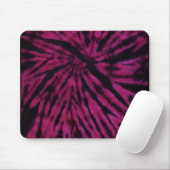 Tie-Dye Purple Pink Black Hippie Retro Pattern Muismat (Met muis)