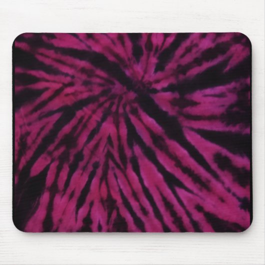 Tie-Dye Purple Pink Black Hippie Retro Pattern Muismat (Voorkant)