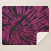 Tie-Dye Purple Pink Black Hippie Retro Pattern Sherpa Deken (Voorkant (horizontaal))