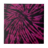Tie-Dye Purple Pink Black Hippie Retro Pattern  Tegeltje (Voorkant)