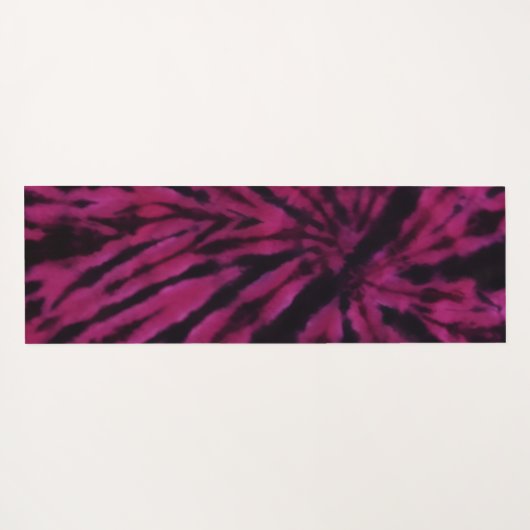 Tie-Dye Purple Pink Black Hippie Retro Pattern Yogamat (Achterkant (horizontaal))
