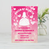 Tie Dye Queen of Hearts Verjaardag Kaart (Staand voorkant)