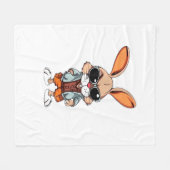 Tie-Dye rabbit bunny Peace Sign Hippie  Fleece Deken (Voorkant (Horizontaal))