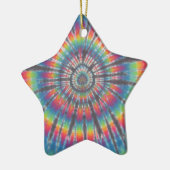 Tie Dye Rabbit Hole Keramisch Ornament (Links)