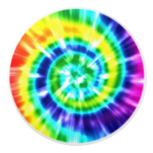 Tie Dye Rainbow (2).jpg Keramische Knop (Voorkant)
