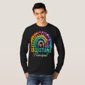 Tie Dye Rainbow Assistant Hoofd leraar Terug T T-shirt (Voorkant volledig)