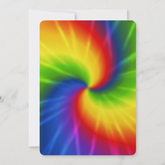 Tie Dye Rainbow Birthday Kaart (Achterkant)