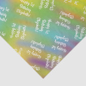 Tie Dye Rainbow Birthday Party Kinder Cute Tissuepapier (Detail)