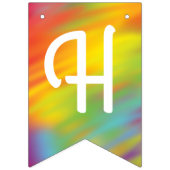 Tie Dye Rainbow Birthday Party Kinder Cute Vlaggetjes (Tweede vlag)