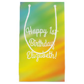 Tie Dye Rainbow Birthday Party Klein Cadeauzakje (Voorkant)