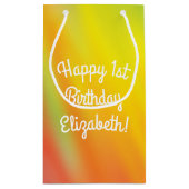 Tie Dye Rainbow Birthday Party Klein Cadeauzakje (Achterkant)