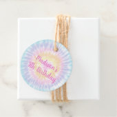 Tie Dye Rainbow Boho Hippie Birthday Bedankt Bedankjes Labels (In situ)