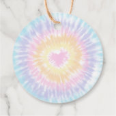 Tie Dye Rainbow Boho Hippie Birthday Bedankt Bedankjes Labels (Achterkant)