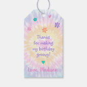 Tie Dye Rainbow Boho Hippie Birthday Bedankt Cadeaulabel (Voorkant)
