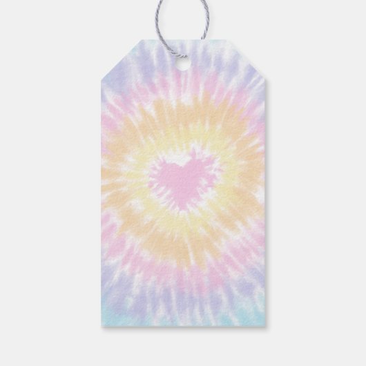 Tie Dye Rainbow Boho Hippie Birthday Bedankt Cadeaulabel (Achterkant)