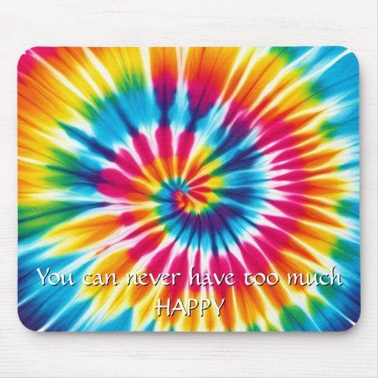 Tie Dye Rainbow Burst Mouse Pad Muismat (Voorkant)