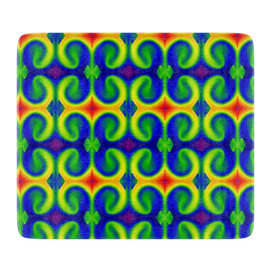Tie Dye Rainbow Colors Patroon Snijplank (Voorkant)