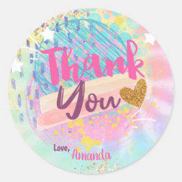 Tie Dye Rainbow Gift Labels Favor Bag