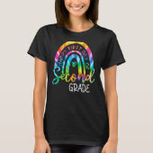 Tie Dye Rainbow Happy First Day 2e Grade Back T-shirt (Voorkant)