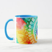 Tie Dye Rainbow Kleuren Retro Hippie Groovy Mok (Links)