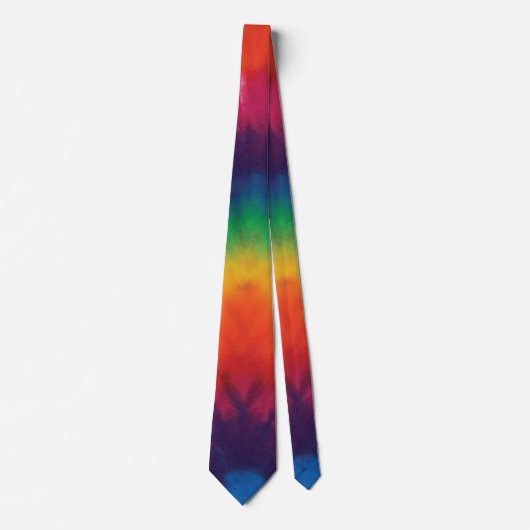 Tie Dye Rainbow-kleuren Stropdas (Voorkant)