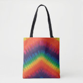 Tie Dye Rainbow-kleuren Tote Bag (Voorkant)