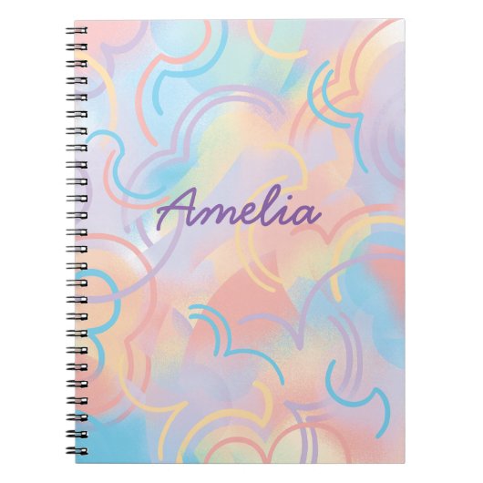 Tie Dye Rainbow Notitieboek (Voorkant)