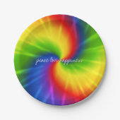 Tie Dye Rainbow Papieren Bordje (Voorkant)