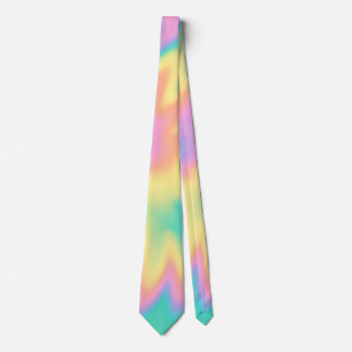 Tie Dye Rainbow Pastel Spital Groovy Hippie Stropdas