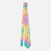 Tie Dye Rainbow Pastel Spital Groovy Hippie Stropdas (Achterkant)